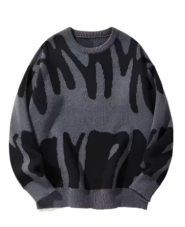 Men's Jacquard Patterned Knitwear Sweater